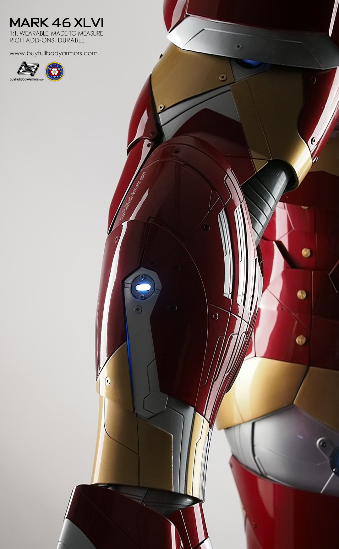 WEARABLE IRON MAN MARK 46 XLVI ARMOR COSTUME – The best